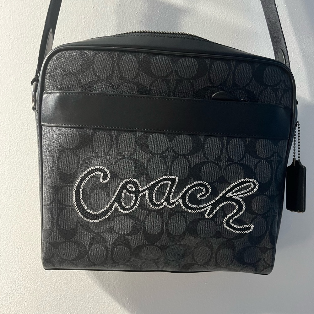 Coach Black and Grey Crossbody Bag - Picture 4 of 16